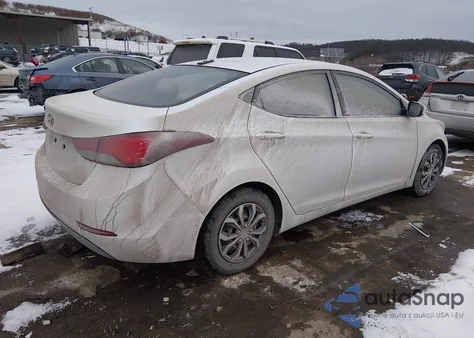 2016 Hyundai Elantra Se z USA, uszkodzony, nr VIN 5NPDH4AEXGH715148